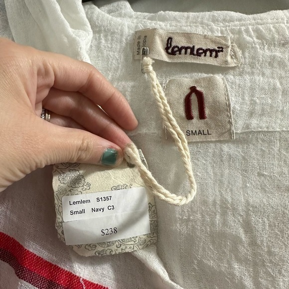 LEMLEM American Striped Scoop Neck Tunic - Picture 4 of 5